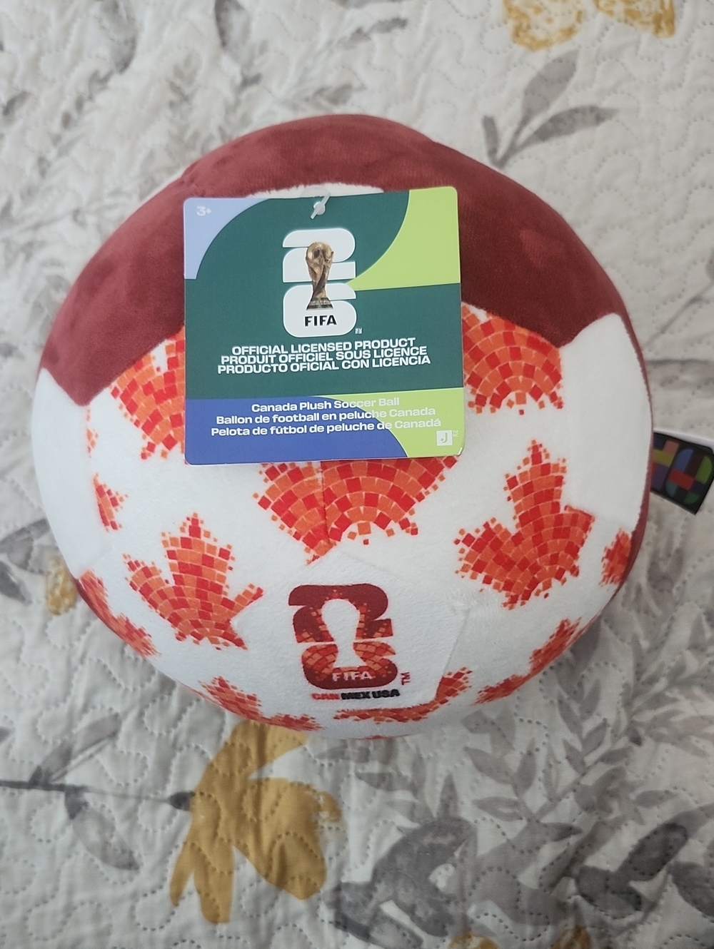 FIFA Canada Plush Soccer Ball - Red and White